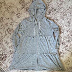 White Birch Light Gray Tiered Sweatshirt